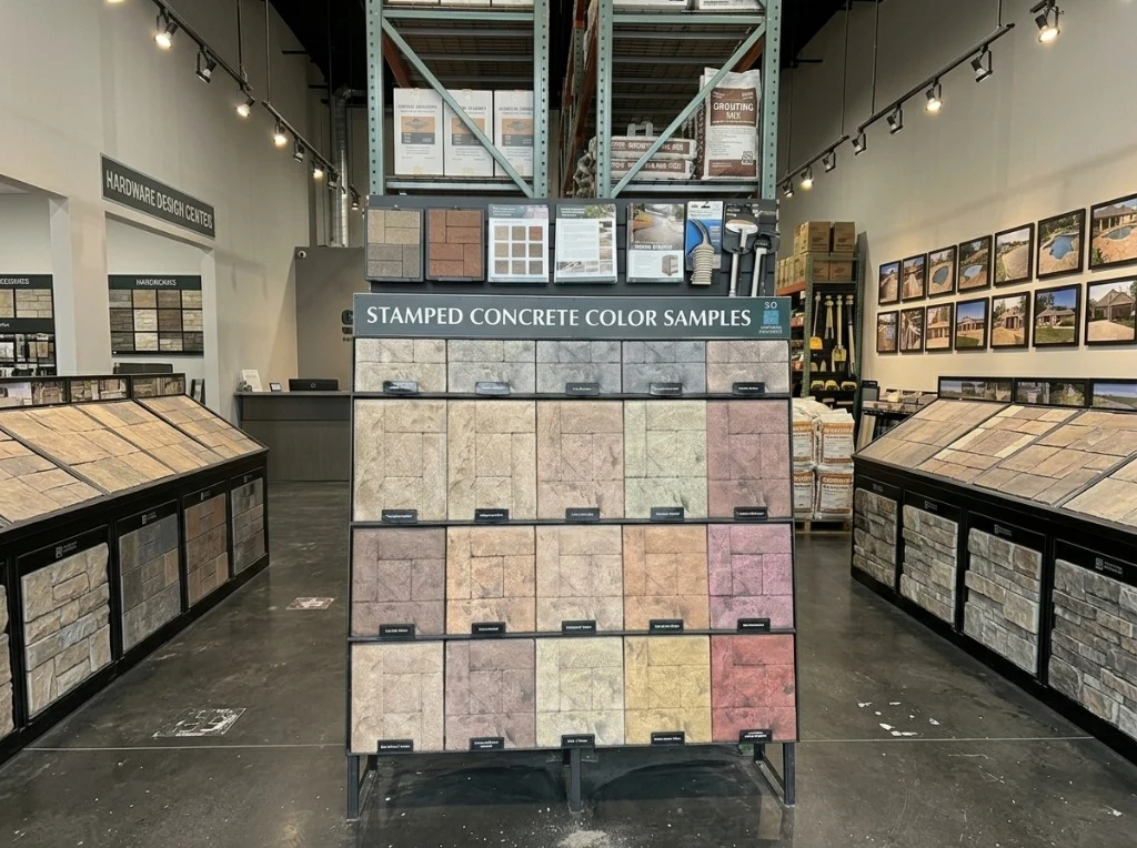 SG Stamped Concrete Showroom and Color Samples