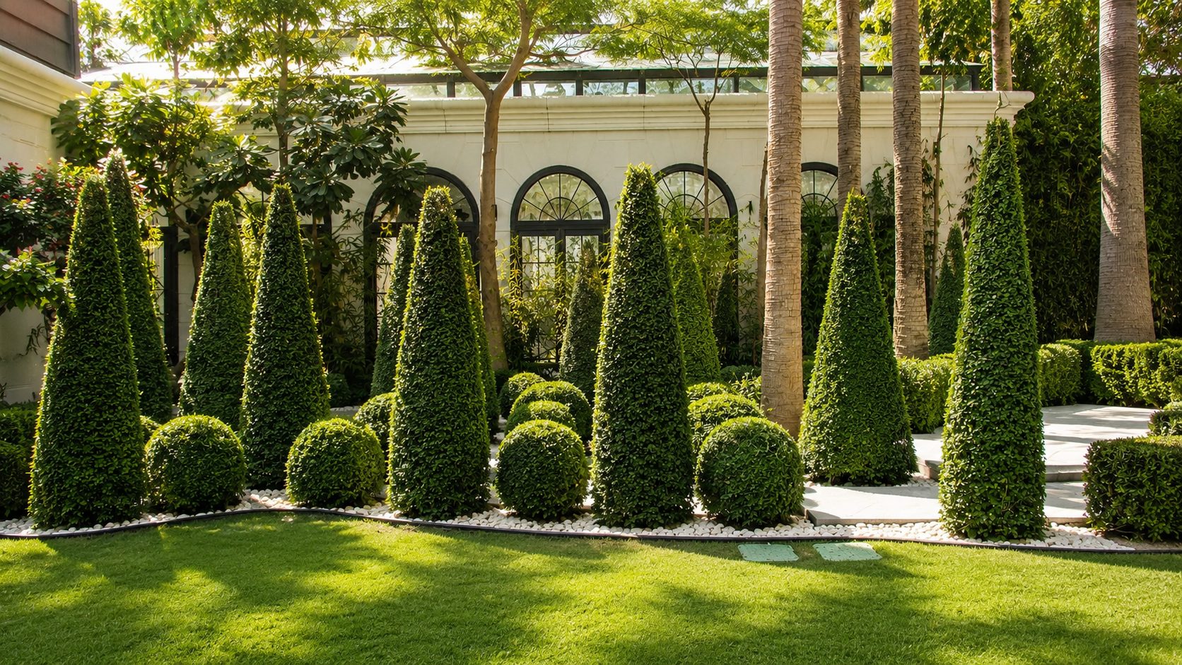 Landscaped outdoor environment in Qatar