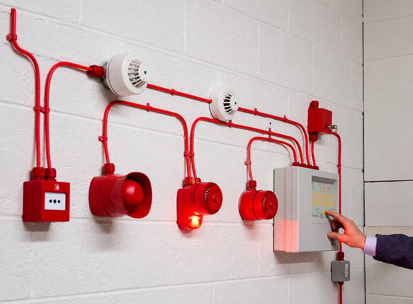 Fire alarm control panel representing Fire Systems safety solutions